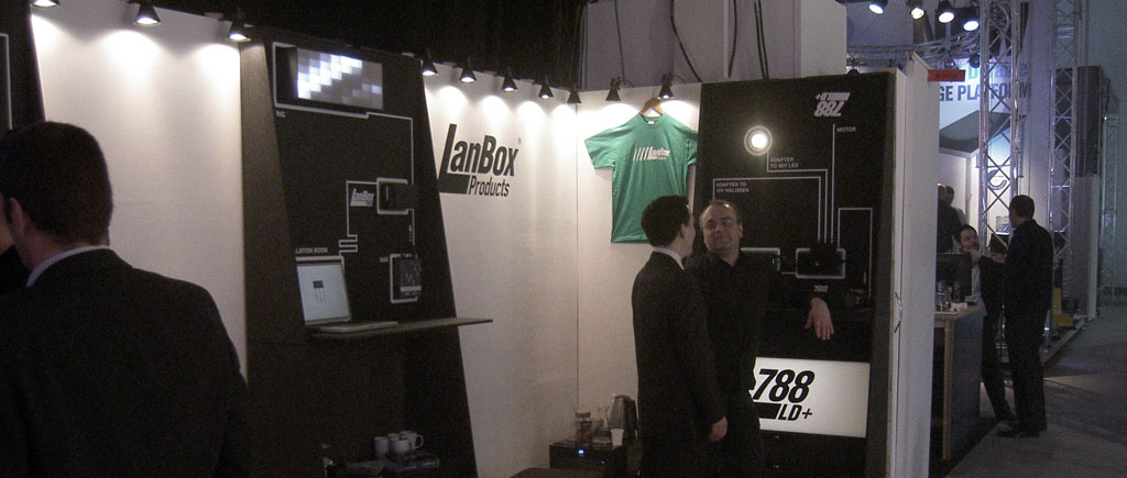 LanBox stand at Pro Light + Sound, Messe Frankfurt